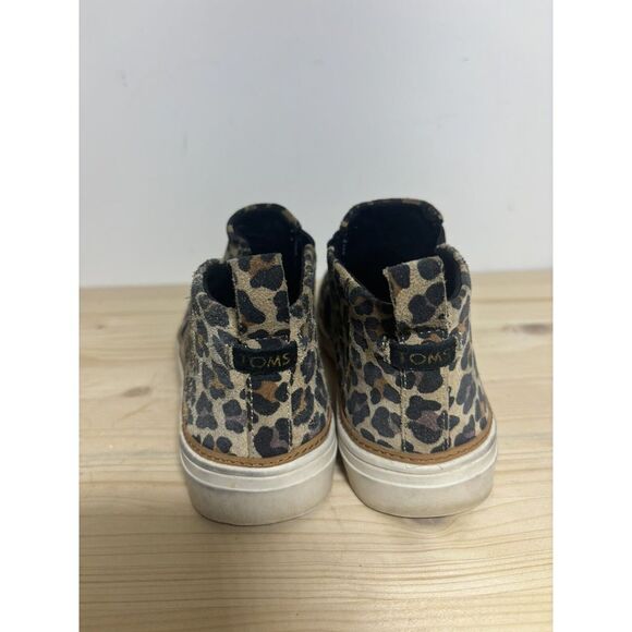 Toms Bryce Tan Classic Leopard Print Suede Slip‎ On Sneakers Women's Size 6 Z6 - Picture 3 of 4